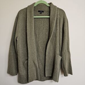 J Crew Camille Sweater-Blazer with Shawl Collar Size Small Olive Green AL234